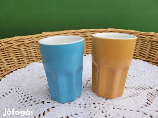 Design színes porcelán kávéspohár 2 db
