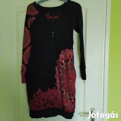 Desigual álomszép kötött ujjas zsebes női ruha S (M)