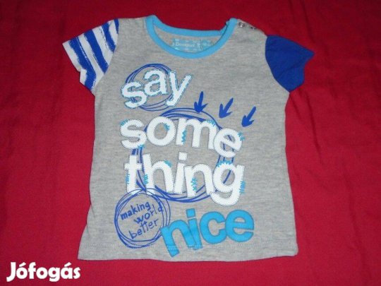 Desigual mintás szürke kék póló 6 hó (méret 68)