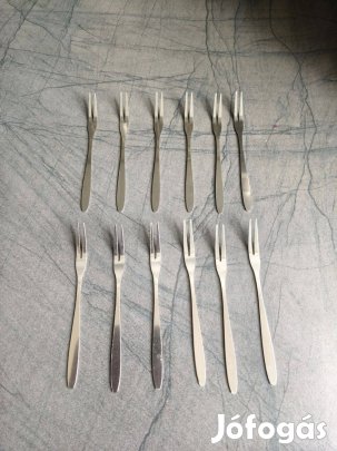 Desszert/gyümölcs új 12 db villa 13 cm-es