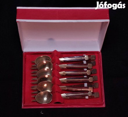 Desszertes kanál és villa készlet