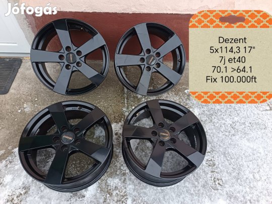 Dezent 5x114,3 17 col alufelni szett 