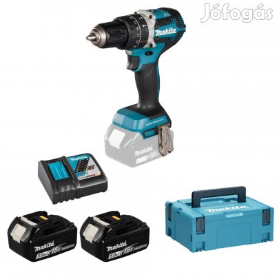 Dhp484RTJ Makita akkus ütvefúró-csavarbehajtó 2x5,0Ah 18V Li-ion BL 60