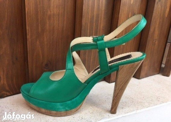 Dia Vynne zöld elegáns magassarkú platform szandál 37