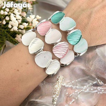 Dia zöld színű tűzzománc bizsu karkötő