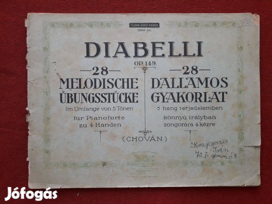 Diabelli négykezesek zongora kotta