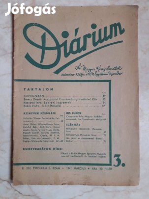 Diárium, Magyar könyvbarátok lapja - folyóirat