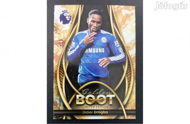 Didier Drogba Chelsea Golden Boot Limited Edition focis kártya Topps