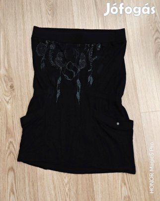Diesel női fekete sportos pánt nélküli felső S