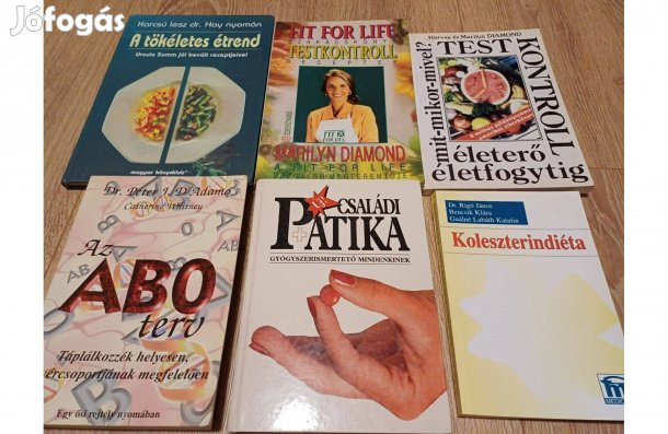 Diéta, testkontroll könyvcsomag 6 db, egyben