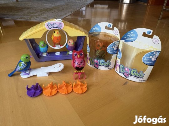 Digibirds 6 db madár és kiegészítők használt egyben