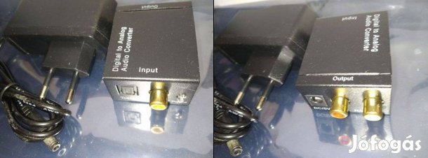 Digitális-analóg audio konverter, adapterrel - bontatlan