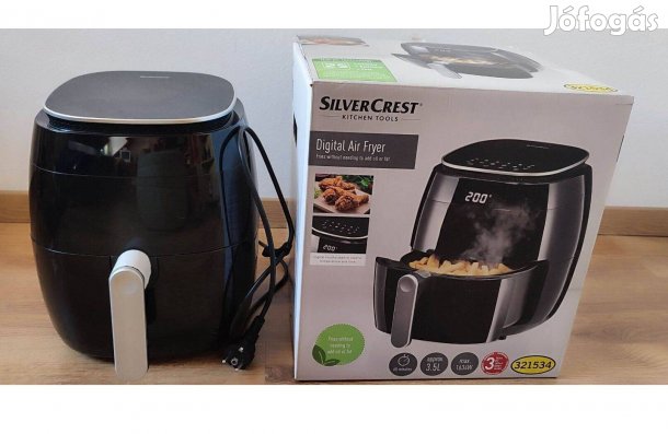 Digitális forrólevegős fritőz silver Crest air fryer