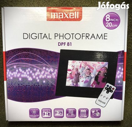 Digitális fotókeret, Maxell, 20cm 8 coll