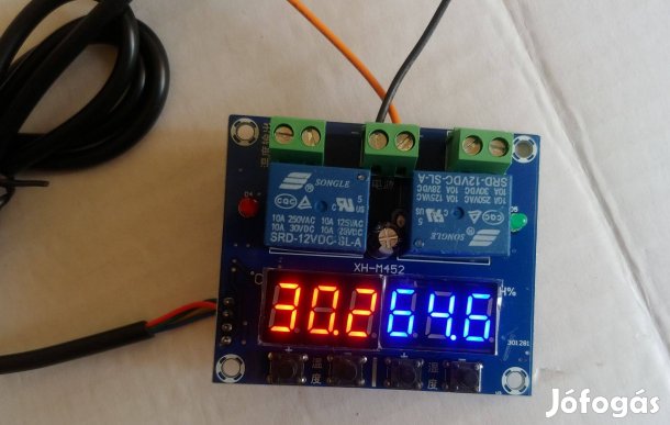 Digitális páratartalom és hőmérséklet szabályozó panel