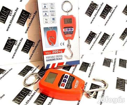 Digitális poggyászmérleg darumérleg kampós halmérleg akasztós bőrönd m