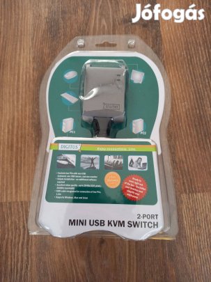 Digitus 1.2m 1 User 2 PCs Mini USB KVM Switch