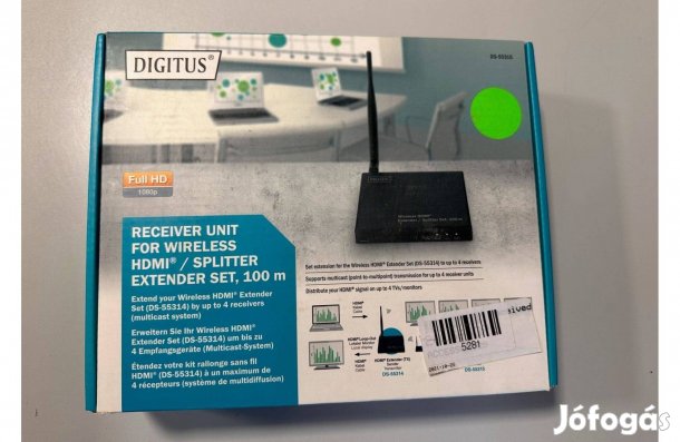 Digitus DS-55315 HDMI rádiójel vezérlésű vevő