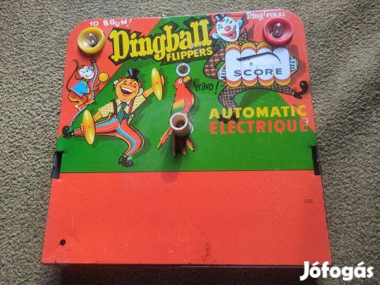 Dingball flipper retro lemez játék alkatrész szép állapotban