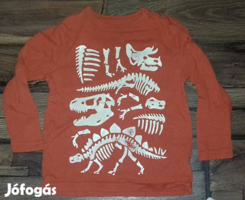 Dinó csontvázas felső (sötétben világít), 80-92