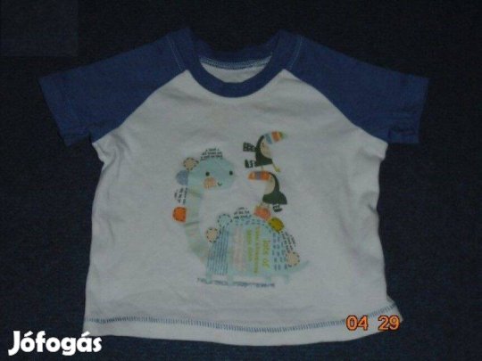 Dinó mintás George dinoszaurusz mintás póló 6-9 hó (méret 74)