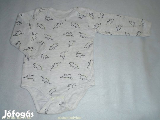 Dinó mintás hosszú ujjú body 12-18 hó (méret 86)