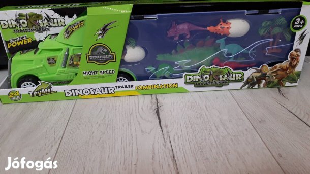 Dínós kamion állatcsúszdával