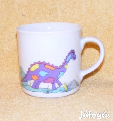 Dinoszaurusz, dínó porcelán Bavaria bögre