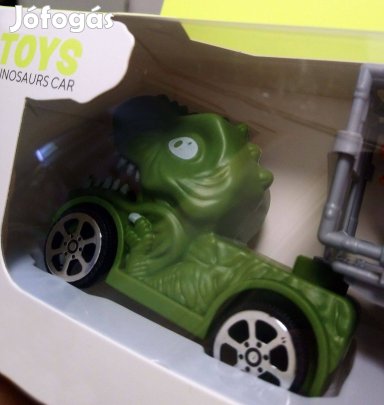 Dinoszauruszos autó utánfutó ketreccel Dimetrodon