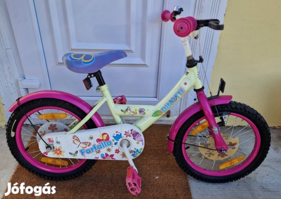 Dinotti 16-os, kontra fékes kislány bicikli,megkímélt állapotban