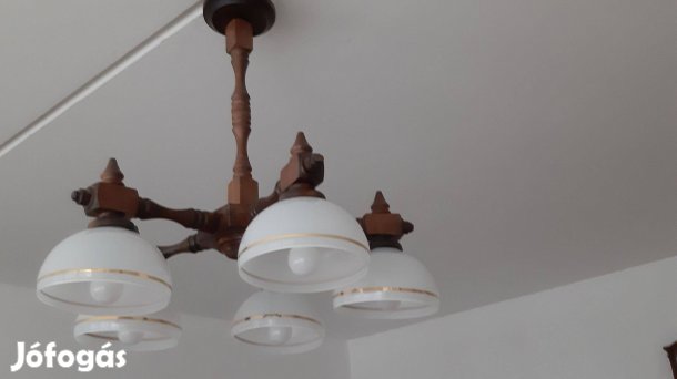 Dió színű csillár 2 db falikarral eladó