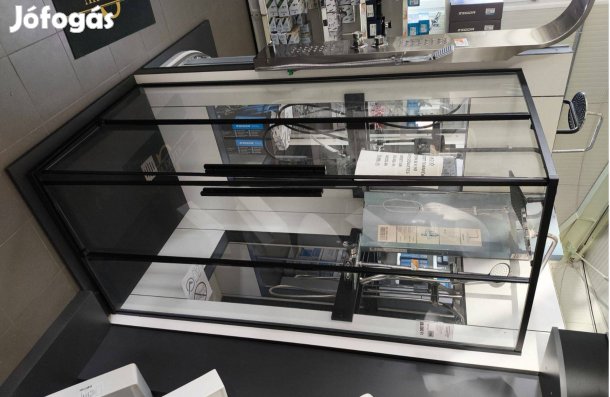 Diplon 90x90 cm fekete szögletes két tolóajtós zuhanykabin, 6 mm edzet