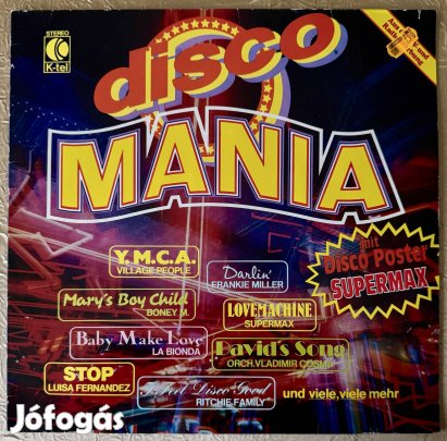 Disco Mania német válogatás bakelit hanglemez poszterrel