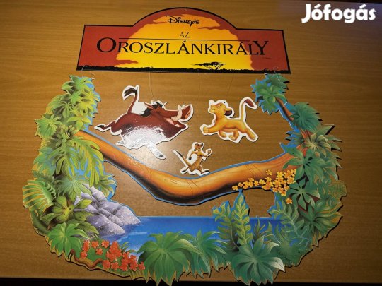 Disney Az oroszlánkirály VHS függő karton reklám, display