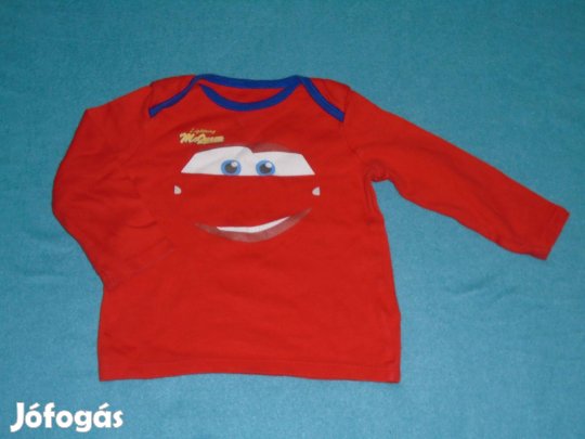 Disney Baby Verdák hosszú ujjú felső 9-12 hó (méret 80) piros