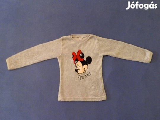 Disney Minnie Mouse plüss, szürke pulóver 116-122-es, 6-7 évesre