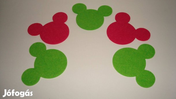 Disney filc poháralátét - Vadonatúj ! piros és zöld 11 x 13