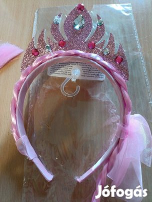 Disney hercegnő korona hajpánt hajfonattal jelmezhez