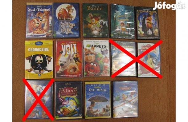 Disney mese DVD darabja 1200 Ft