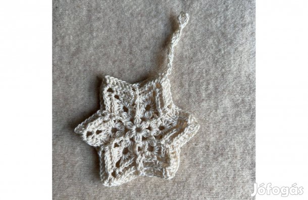 Dísz - Horgolt csillag 1 db