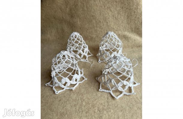 Dísz - horgolt csengő karácsonyfa dísz csomag