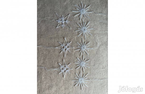 Dísz - horgolt hópehely karácsonyfa dísz csomag