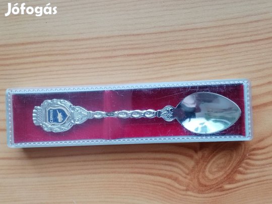 Dísz kiskanál "Ciprus" ezüstözött régi db dobozában