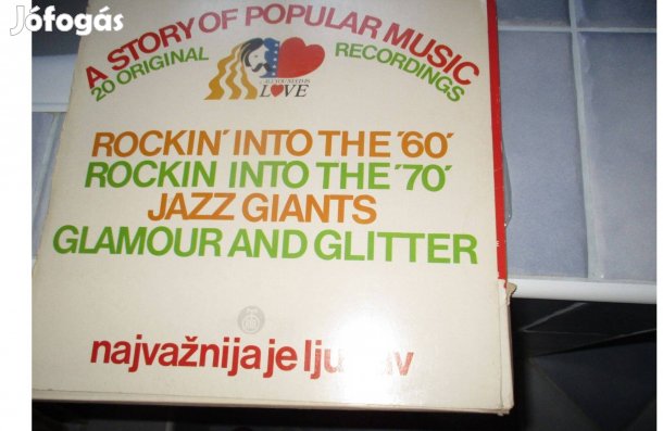 Díszdobozos A story of popular music bakelit hanglemezek eladók (4LP)