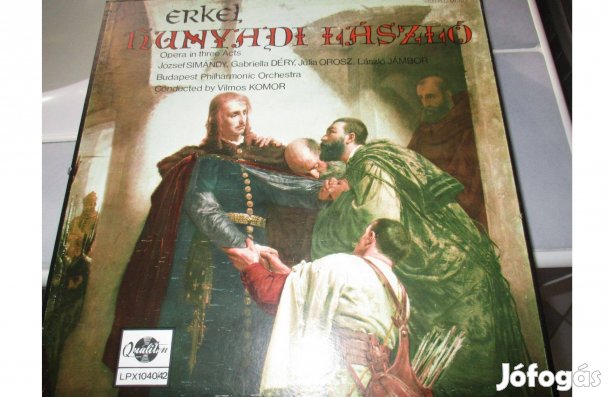 Díszdobozos Erkel Hunyadi László bakelit hanglemez album eladó