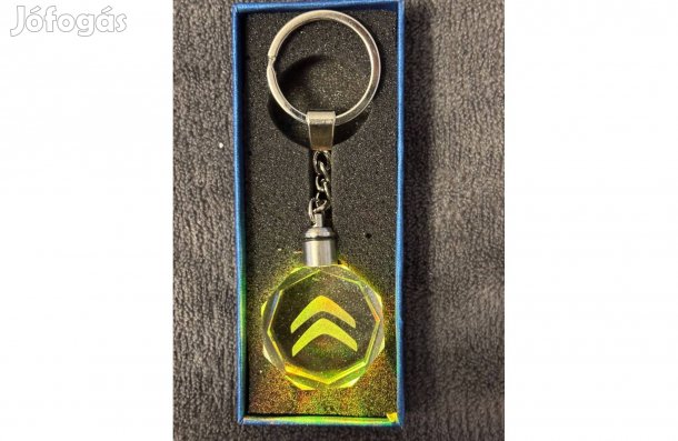 Díszdobozos Lézergravírozott Színváltós Citroen logós kulcstartó