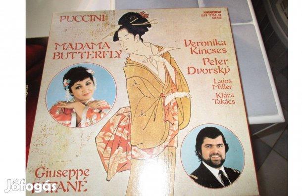 Díszdobozos Puccini Madama Butterfly bakelit hanglemez album eladó