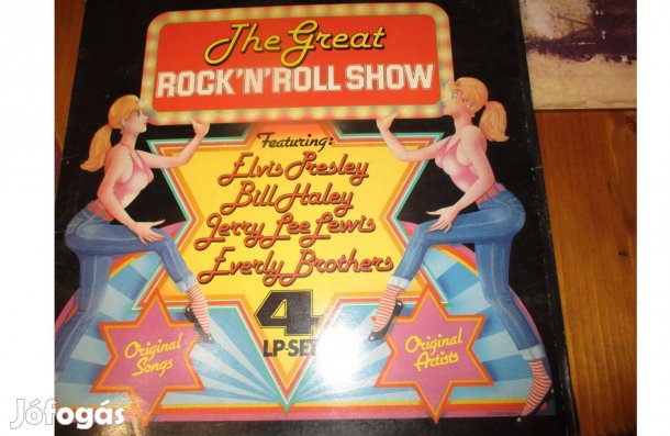 Díszdobozos The Great Rock'n Roll Show bakelit hanglemez (4 LP) eladó