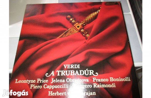 Díszdobozos Verdi A Trubadúr bakelit hanglemez album eladó