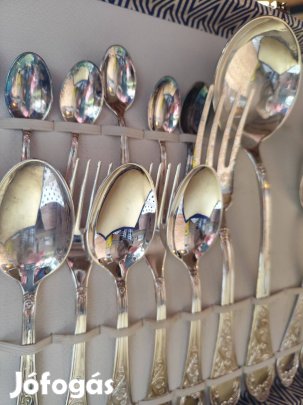 Díszes evőeszközkészlet díszdobozban olasz (Italy, inox)